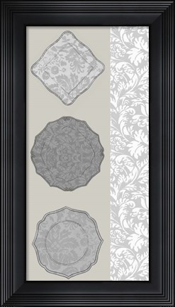 Framed Linear Tableware II Print