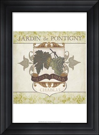 Framed White Wine Labels I Print