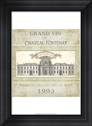 Framed White Wine Labels II Print