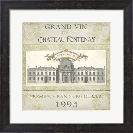 Framed White Wine Labels II Print