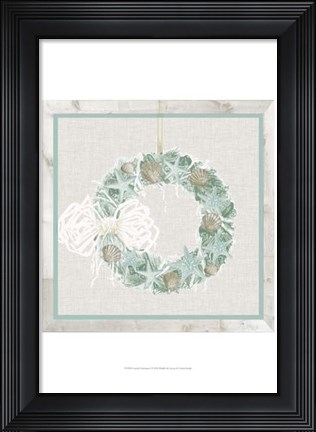 Framed Coastal Christmas I Print