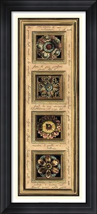 Framed Rosette Panel I Print