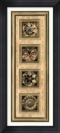 Framed Rosette Panel II Print