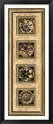 Framed Rosette Panel II Print