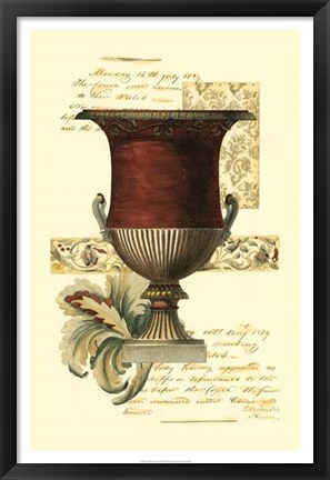 Framed Transitional Urn I Print