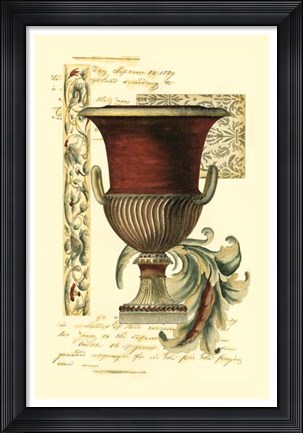 Framed Transitional Urn II Print