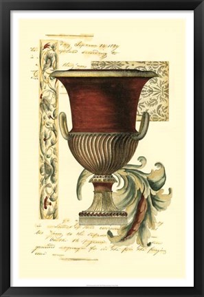 Framed Transitional Urn II Print