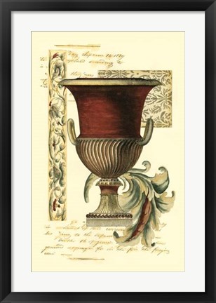 Framed Transitional Urn II Print