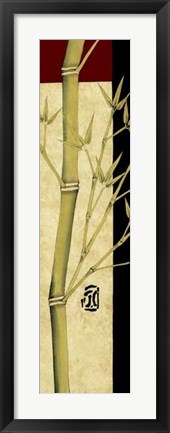 Framed Meditative Bamboo Panel I Print