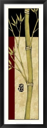 Framed Meditative Bamboo Panel IV Print