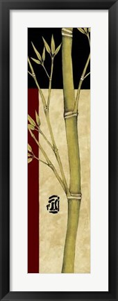 Framed Meditative Bamboo Panel IV Print