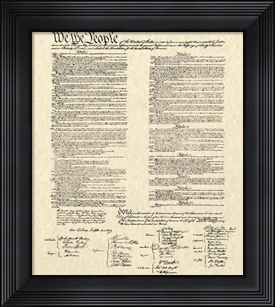 Framed Constitution Document Print