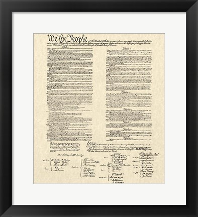 Framed Constitution Document Print