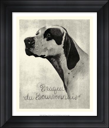 Framed B&amp;W Brague du Bourbonnais Print