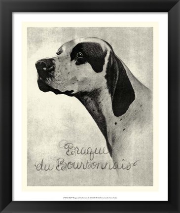 Framed B&amp;W Brague du Bourbonnais Print