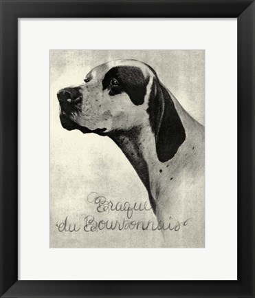 Framed B&amp;W Brague du Bourbonnais Print