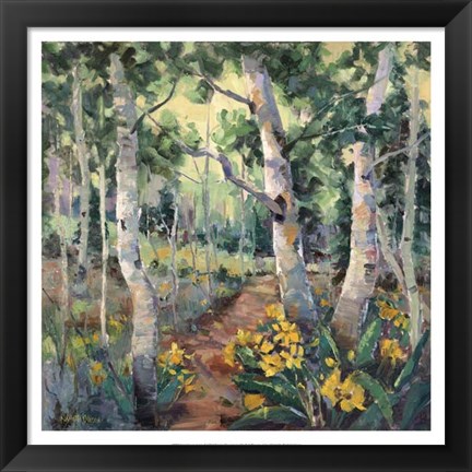 Framed Four Seasons Aspens II Print