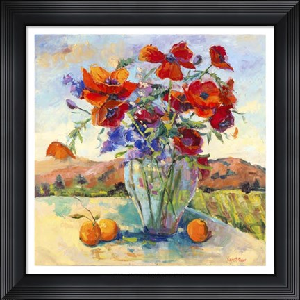 Framed Floral Kaleidoscope II Print