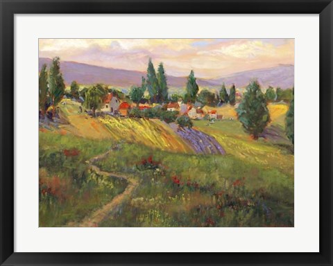 Framed Vineyard Tapestry III Print