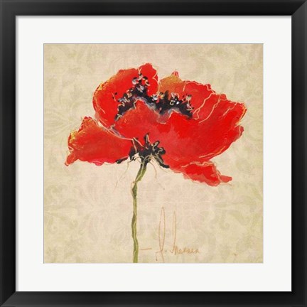 Framed Vivid Red Poppies III Print