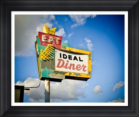 Framed Vintage Diner I Print