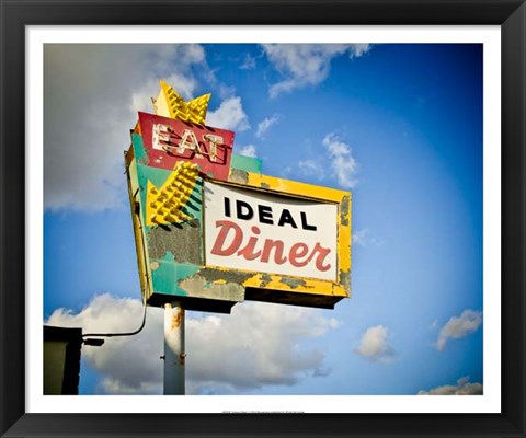 Framed Vintage Diner I Print