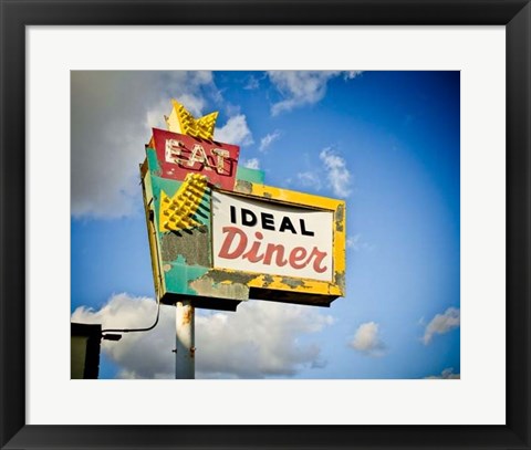 Framed Vintage Diner I Print