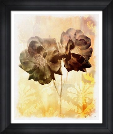 Framed Brocade Garden I Print