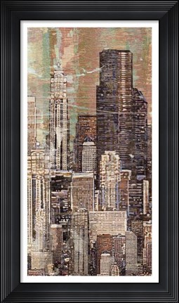 Framed Washed Skyline I Print