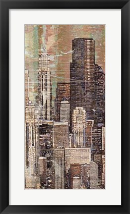 Framed Washed Skyline I Print