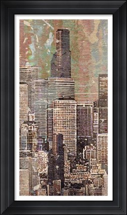 Framed Washed Skyline II Print