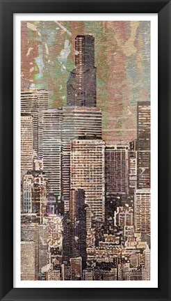 Framed Washed Skyline II Print