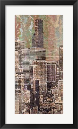Framed Washed Skyline II Print