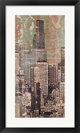 Framed Washed Skyline II Print