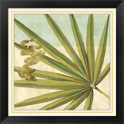 Framed Peacock Palm V Print