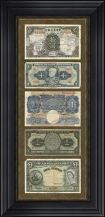 Framed Foreign Currency Panel II Print
