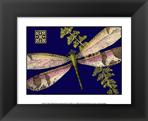 Framed Mini Shimmering Dragonfly II Print