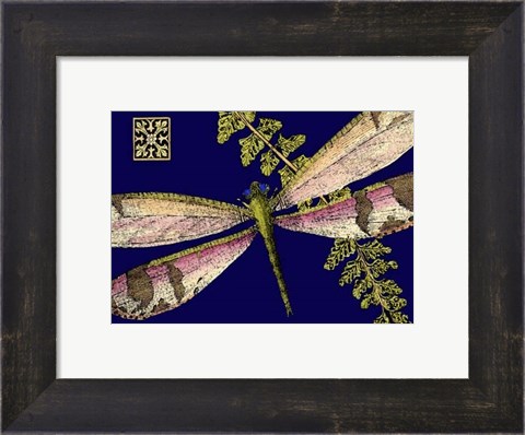 Framed Mini Shimmering Dragonfly II Print