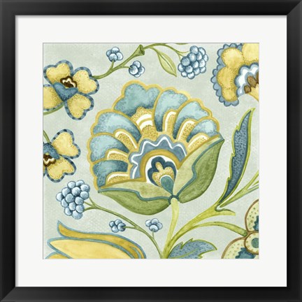 Framed Decorative Golden Bloom III Print