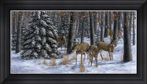 Framed Winter Gathering Print
