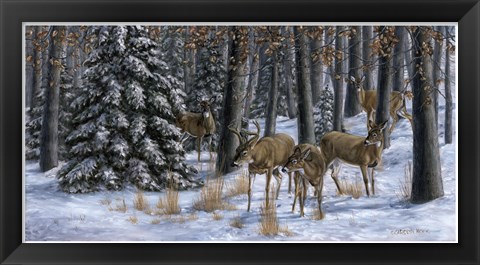 Framed Winter Gathering Print