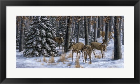 Framed Winter Gathering Print