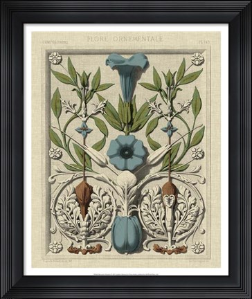 Framed Decorative Flourish I Print