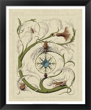 Framed Decorative Flourish III Print