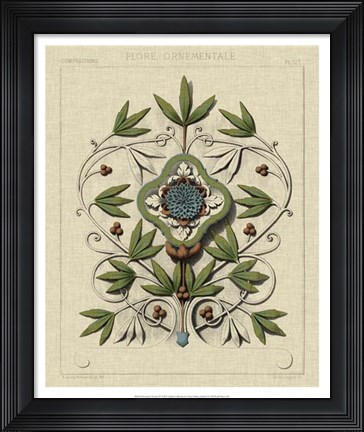 Framed Decorative Flourish IV Print
