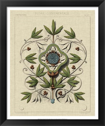 Framed Decorative Flourish IV Print