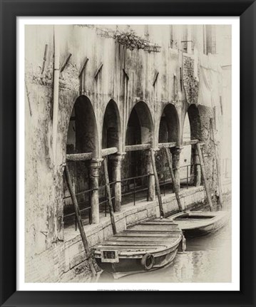 Framed Hanging Laundry Sepia Print