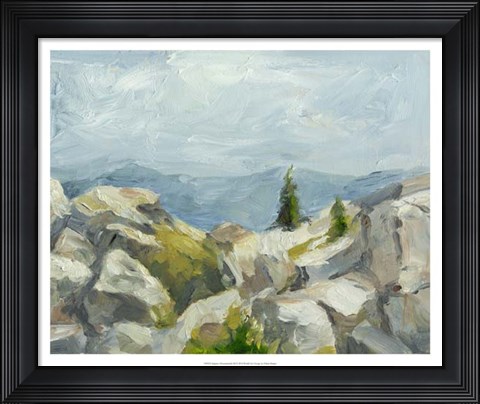 Framed Impasto Mountainside III Print