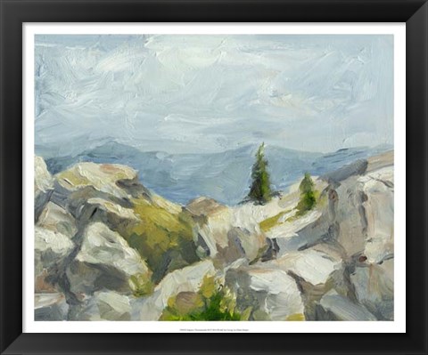 Framed Impasto Mountainside III Print