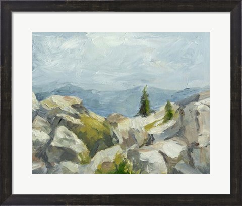 Framed Impasto Mountainside III Print